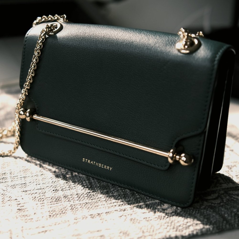 Strathberry East West Mini (Dark Green)